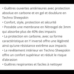 - Guêtres ouvertes antérieures Carbon Gel Absolute Save the Sheep noir