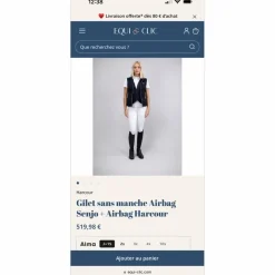 Airbag harcour avec la veste sans manche