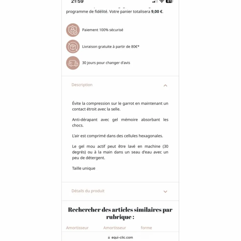 Amortisseur gel à mémoire de forme