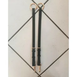 Attaches Martingale - Cuir noir / doré