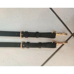 Attaches Martingale - Cuir noir / doré