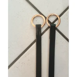 Attaches Martingale - Cuir noir / doré