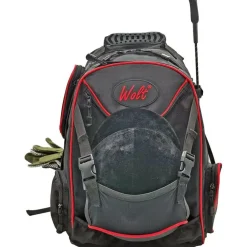 Avec porte-casque pour l’équitation, un sac avec plusieurs compartiments
