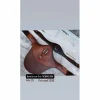 bavette en cuir marron