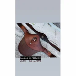 bavette en cuir marron