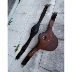 bavette en cuir marron