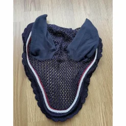Bonnet bleu marine liseré bordeaux/blanc NEUF