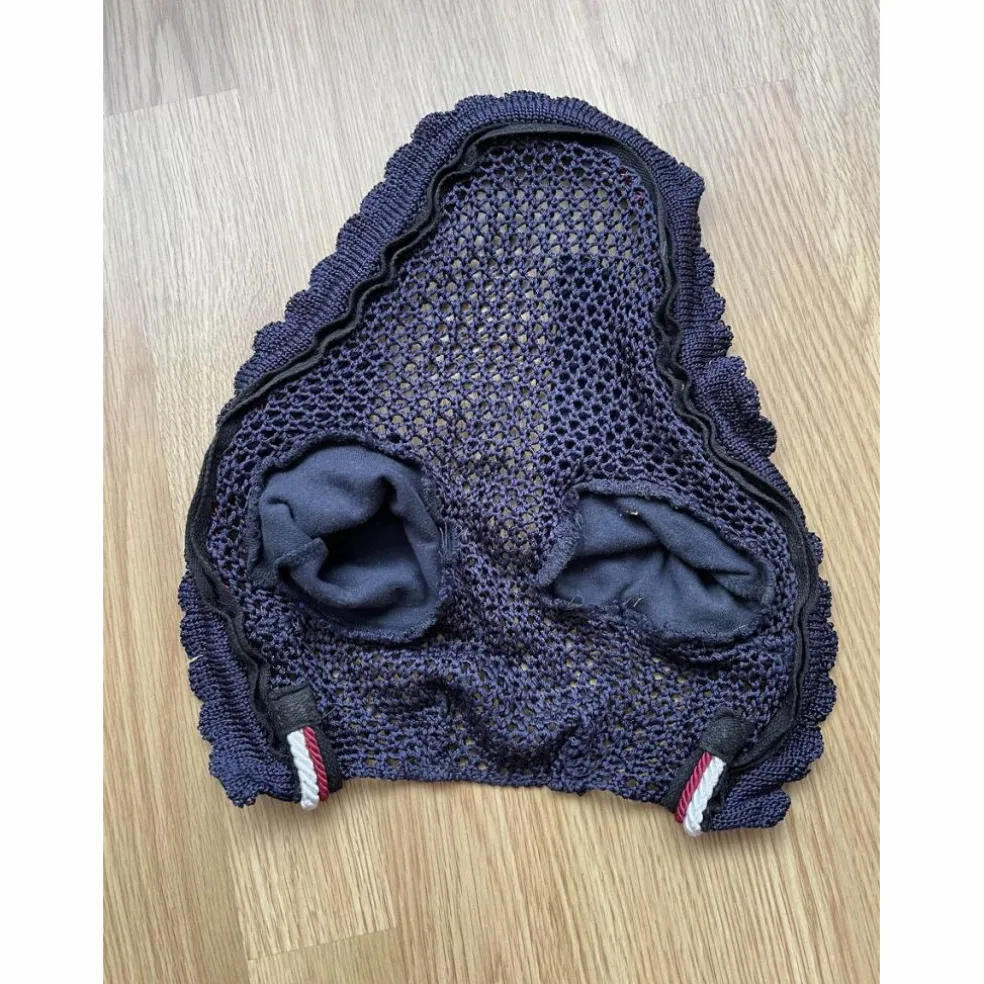 Bonnet bleu marine liseré bordeaux/blanc NEUF