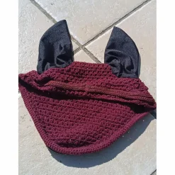 Bonnet cheval bordeau et noir