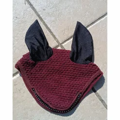 Bonnet cheval bordeau et noir