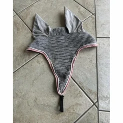 Bonnet long gris et rose