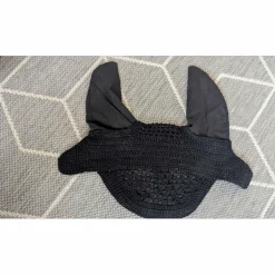 bonnet noir à strass taille poney fait main