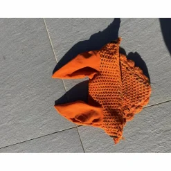 Bonnet orange poney
