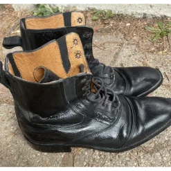 Boots cuir noir