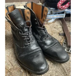Boots cuir noir