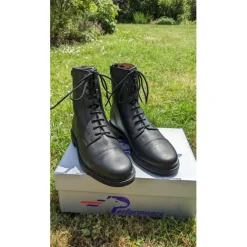 Boots cuir noir