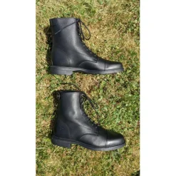 Boots cuir noir