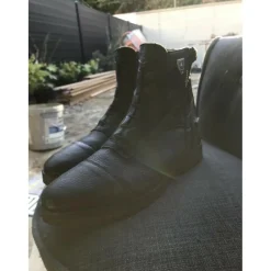 boots cuir noir