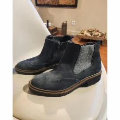 BOOTS Daim Bleu Marine NEUVES LUFTPOLSTER - FEMME POINTURE 39 -