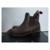 Boots d'équitation en cuir marron