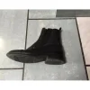 Boots en cuir noir