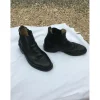 Boots en cuir noir sans lacets