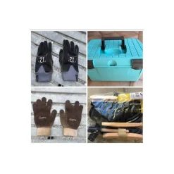 Boîte de pensage / brosses / gants