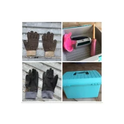 Boîte de pensage / brosses / gants
