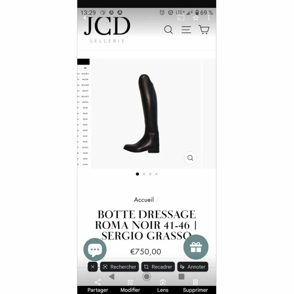 Botte de dressage Sergio Grasso