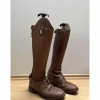 Bottes d’équitation cuir brun Tricolore taille 36