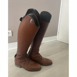 Bottes d'équitation Hathor Bottier sur mesure, cognac, verni noir, de 2021, en superbe état général