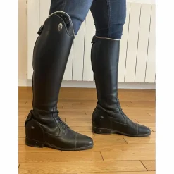 Bottes d'équitation Hathor Bottier sur mesure, personnalisées vernis noir/argent, de Janvier 2021, en très bon état