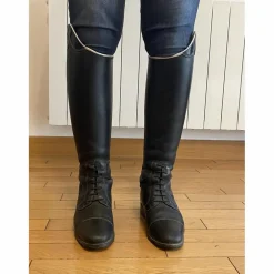 Bottes d'équitation Hathor Bottier sur mesure, personnalisées vernis noir/argent, de Janvier 2021, en très bon état