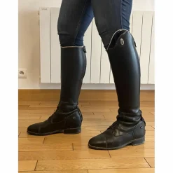 Bottes d'équitation Hathor Bottier sur mesure, personnalisées vernis noir/argent, de Janvier 2021, en très bon état