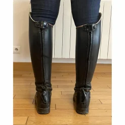 Bottes d'équitation Hathor Bottier sur mesure, personnalisées vernis noir/argent, de Janvier 2021, en très bon état