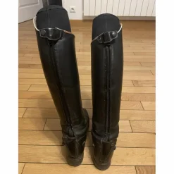 Bottes d'équitation Hathor Bottier sur mesure, personnalisées vernis noir/argent, de Janvier 2021, en très bon état