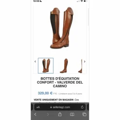 Bottes d’équitation valverde marron cognac