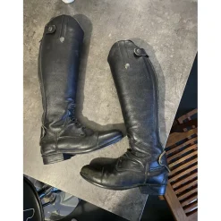 Bottes en cuir noires Equitheme en très bon état