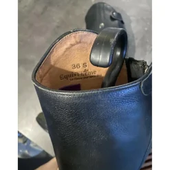 Bottes en cuir noires Equitheme en très bon état