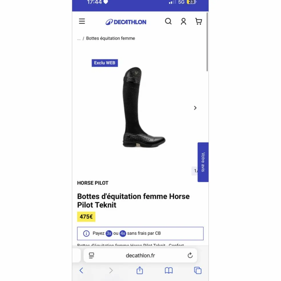 Bottes horse pilot