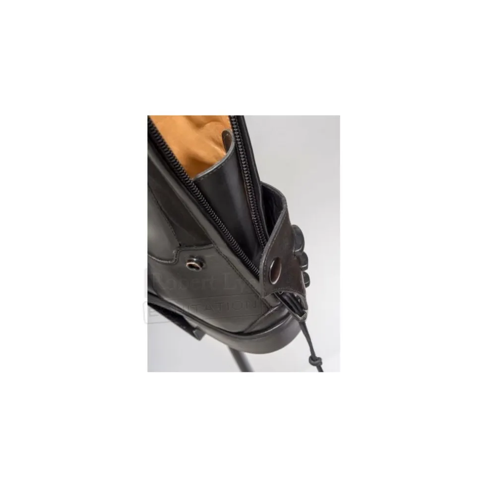 Bottes équitation cuir noir à lacet, Orion by EG07 neuves