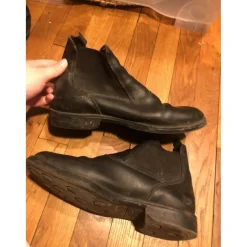 bottine en cuir noire taille 39