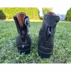 Bottines cuir grainé marron Equi'thème