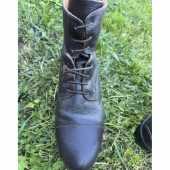 Bottines cuir grainé marron Equi'thème