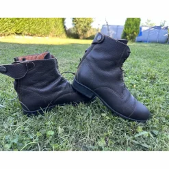 Bottines cuir grainé marron Equi'thème