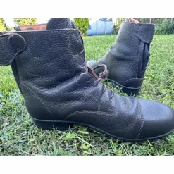 Bottines cuir grainé marron Equi'thème