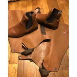 bottines+mini chaps camel