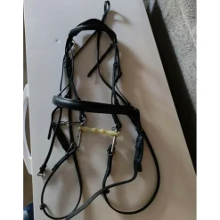 Bride cuir noir taille cheval