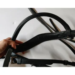 Bride cuir noir taille cheval