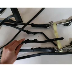 Bride cuir noir taille cheval